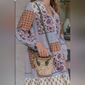 Zara Multicolor Patterned Dress